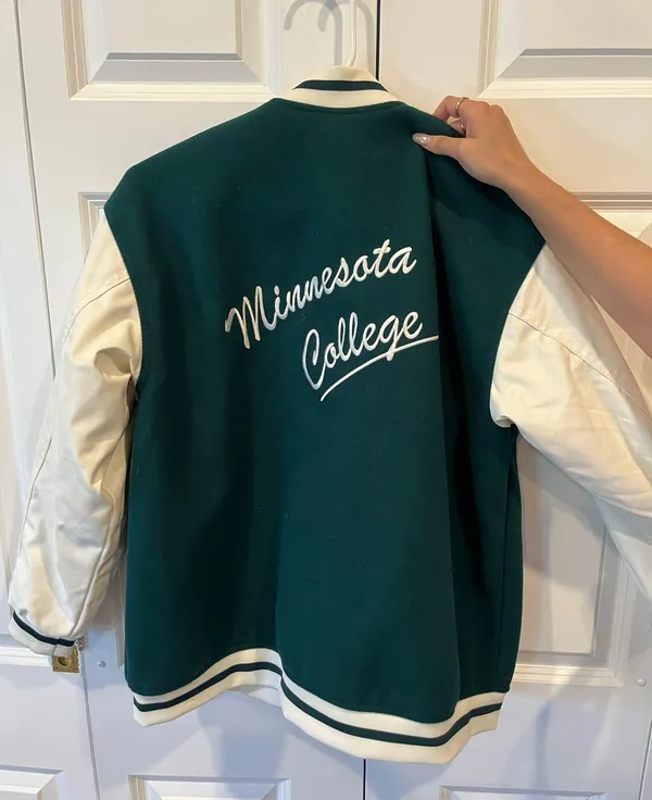 H&M green varsity jacket - Image 2