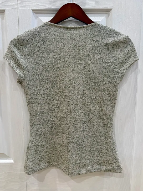  ZARA Grey Short Sleeve Top - Image 3