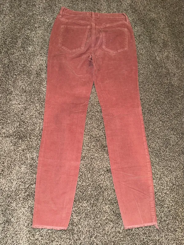 We The Free Free People Pink Corduroy Raw Hem Skinny Pants Size 26 - Image 3