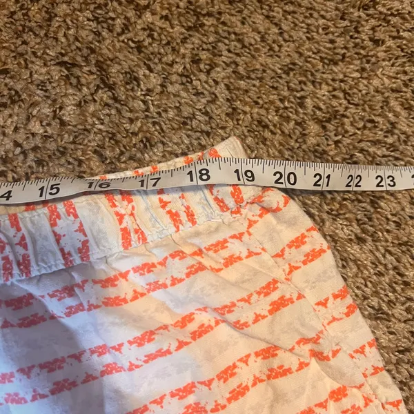 Aerie White & Coral Striped Shorts XXLTG‎ Extra Extra Large Lounge Casual - Image 3