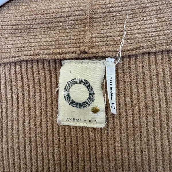 AKEMI + KIN Beige Ribbed Kimono Cardigan Sweater One Size‎ - Image 4