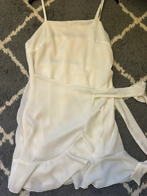 White Wrap Dress - Image 2