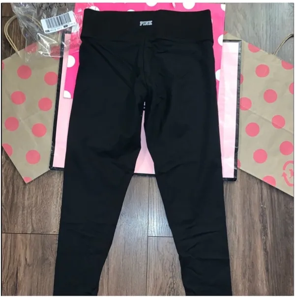Victoria's Secret PINK rainbow rhinestone bling yoga leggings - Image 5
