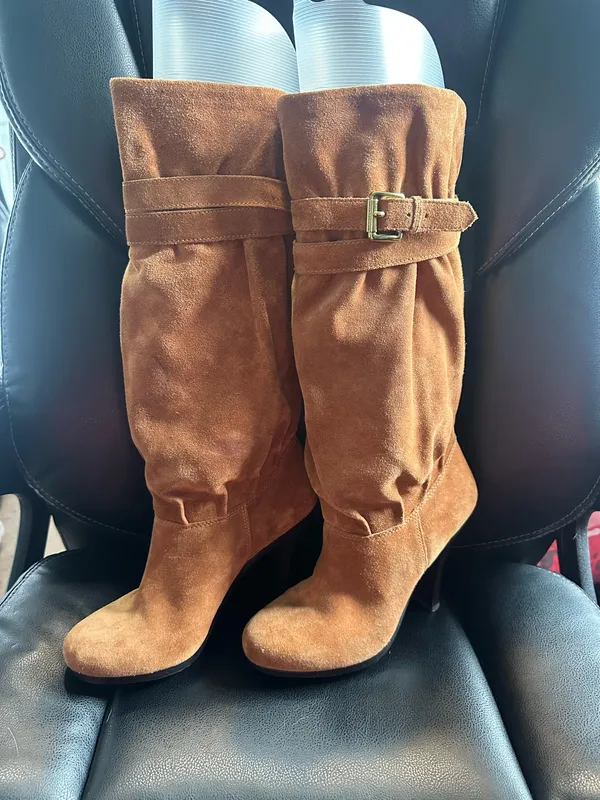 Michael Kors Michael by Kors Michael Cognac Suede Boots - Image 2