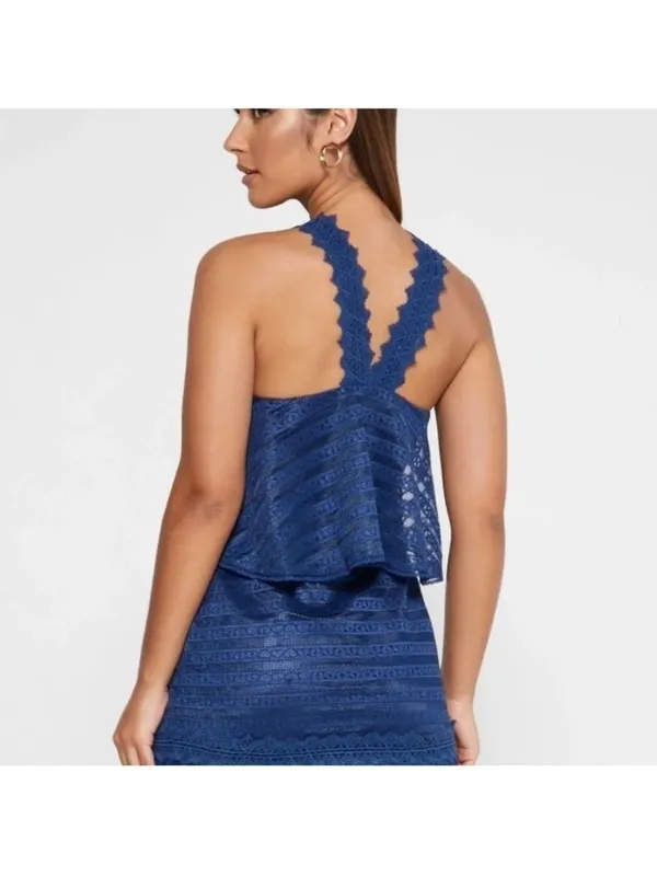 NWT Foxiedox Lucy Ruffle Sleeveless Party Mini Dress S - Image 2