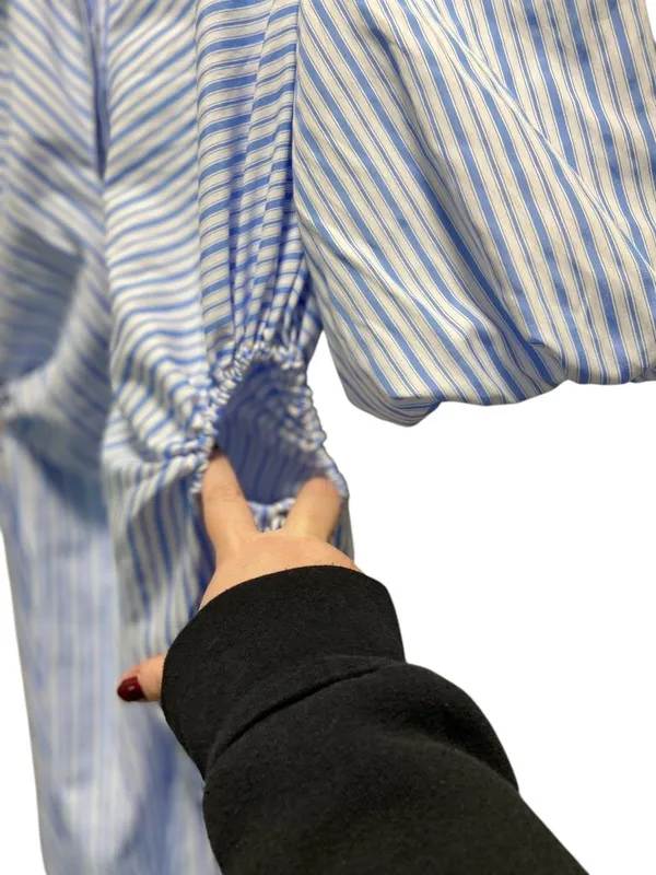 Bardot Cut Out Striped Maxi Dress Blue Size XS Coastal Preppy Cottagecore Summer - Image 10
