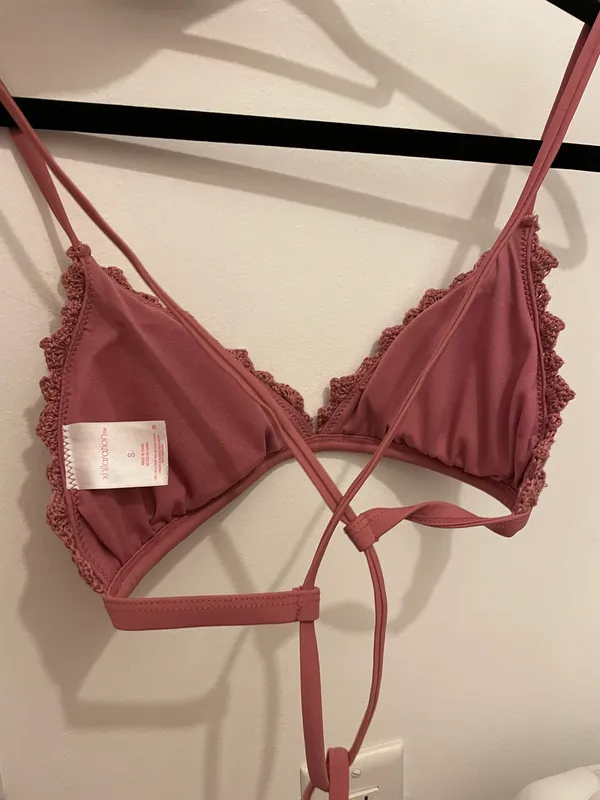 Pink Crochet Bikini Top - Image 2