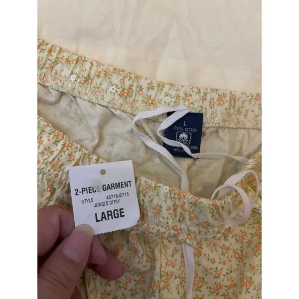 Charter Club Intimates 2pc PJ Set Womens Cami + Shorts Jungle Ditsy Pattern L - Image 4