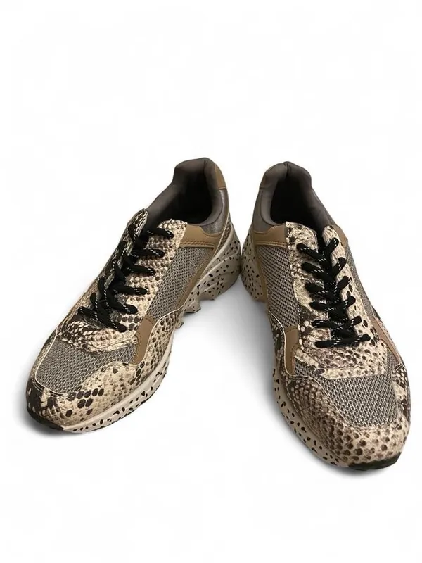 Steve Madden Bena Platform Wedge Sneakers Natural Snake Animal Women’s 8 - Image 6