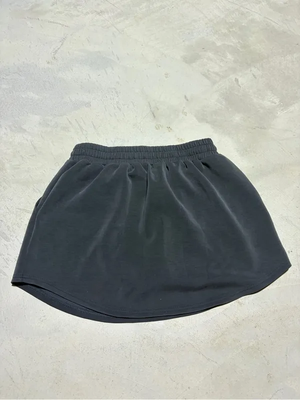 As revival Everyday Casual Drawstring skort in Charcoal xl - Image 7