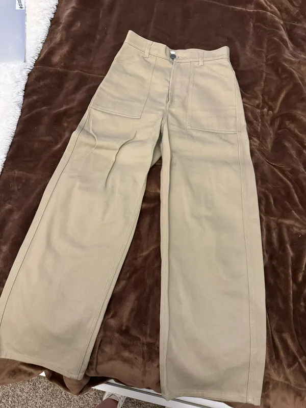Stockholm Atelier Beige High Waisted Pants - Image 2