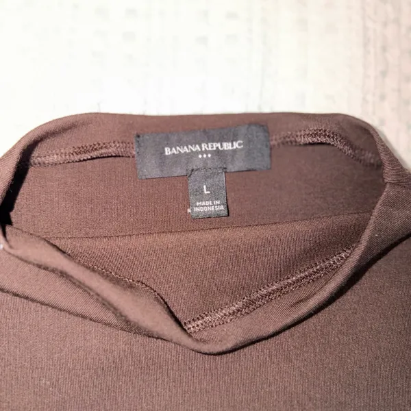 Brown Cotton Tank High Neck Banana Republic - Image 2