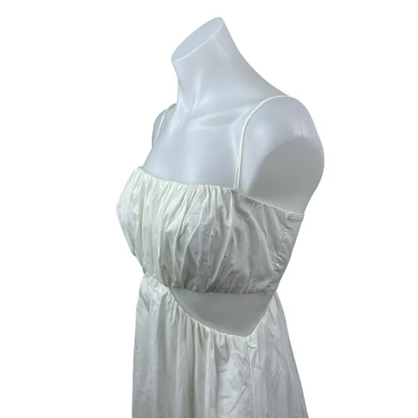 NEW Abercrombie & Fitch Smocked Cutout Sleeveless Midi Maxi Flare A-Line Dress S - Image 2