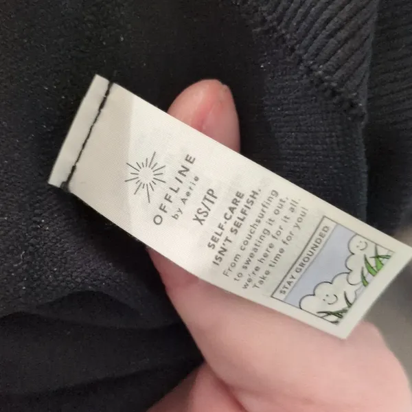 Aerie Offline Black Seamless Crop Top Size XS - Image 5