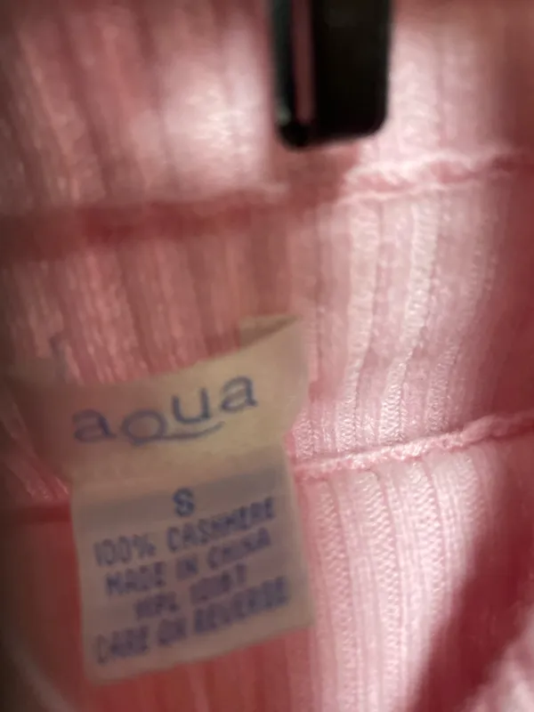 Pink AQUA 100% Cashmere turtleneck  - Image 6