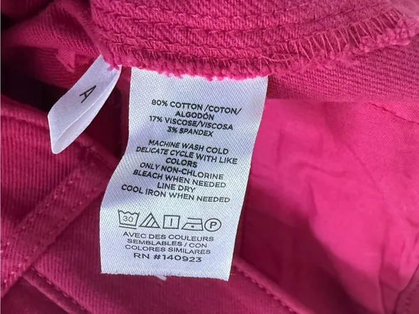 LOFT Palmer Wide Leg Pink Jeans 4 Petite High Rise Stretch Pants - Image 8
