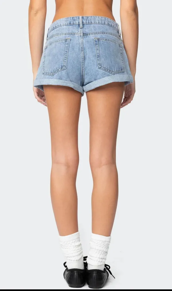 Edikted Denim Shorts - Image 2