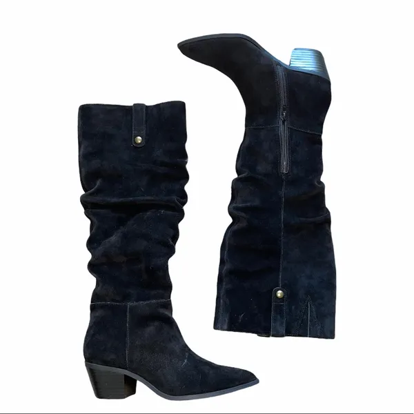 NEW INC International Concept Leather Slouchy Boot Black SZ-8 - Image 9