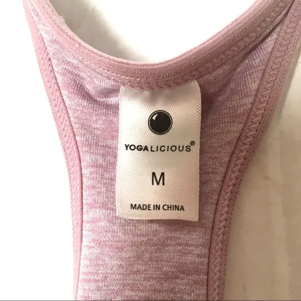 ‎Yogalicious lavender strappy racer back bra M - Image 4
