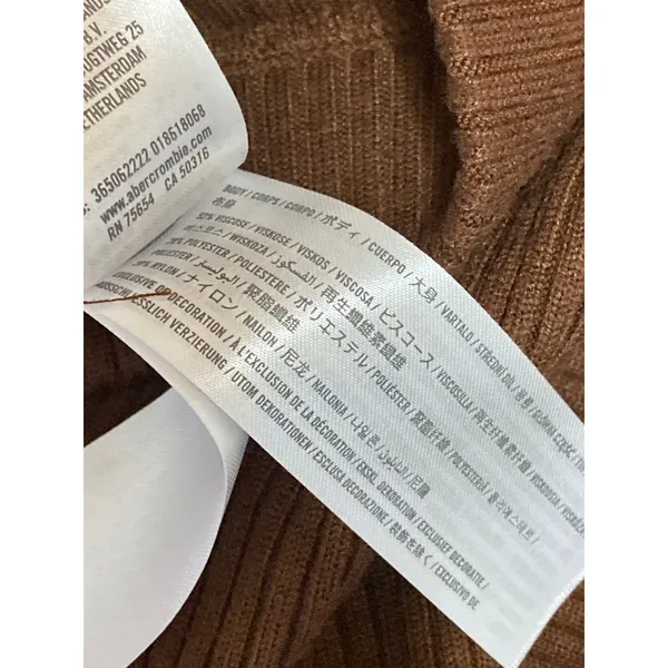 Social Tourist Women's Brown Ribbed High Waist Slit Midi Knit Pencil Skirt Sz S - Image 5