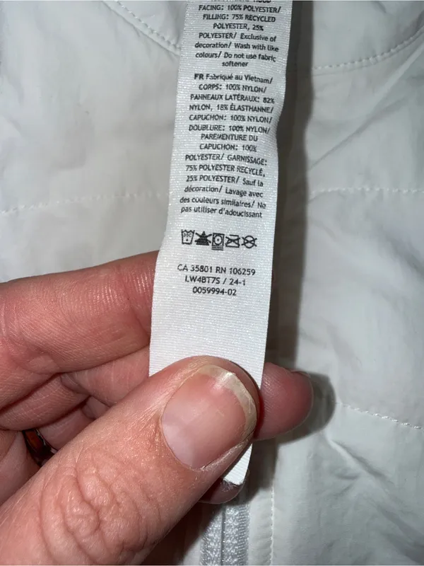 NWOT Lululemon Another Mile Vest White size 6 - Image 4