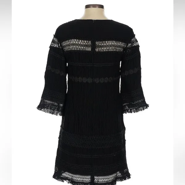 ELLIATT "Memory" Black Embroidered Fringe Dress‎ Size S - Image 11