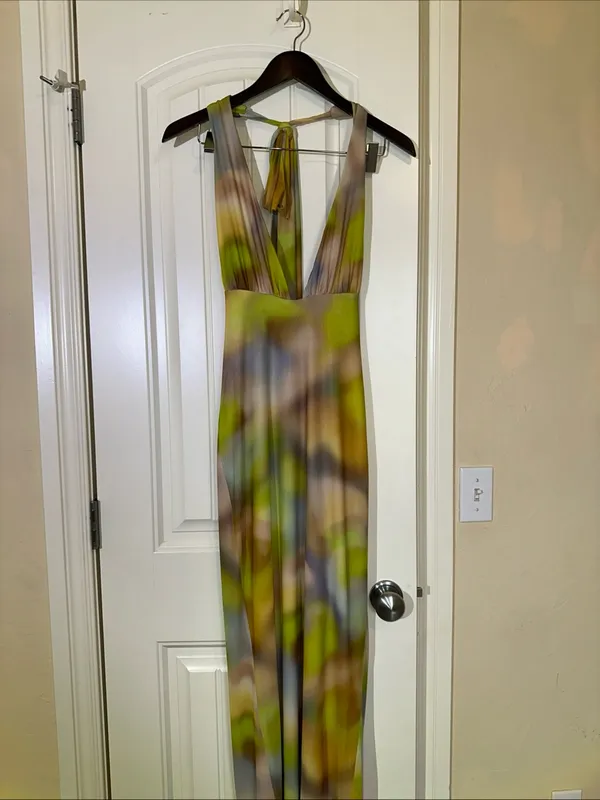 Zara Floral Print Halter Summer Dress S NWOT - Image 3