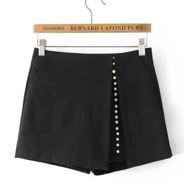 NEW Zara Mini Skort Skirt Black Pearl SMALL High Rise Womens - Image 2