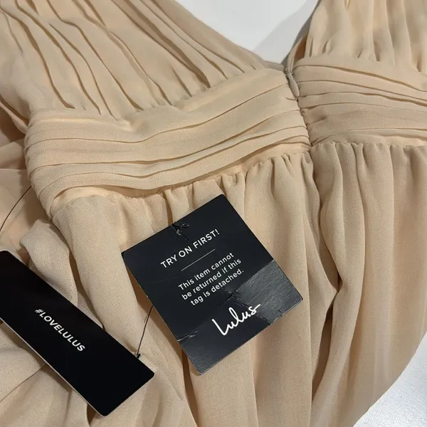 LULUS Heavenly Hues Cream Maxi Dress NWT - Image 6