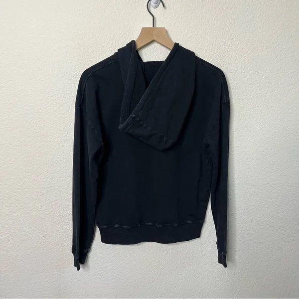 Splits59 Black Mineral Wash French‎ Terry Pullover Hoodie Sweater Womens Size XS - Image 5