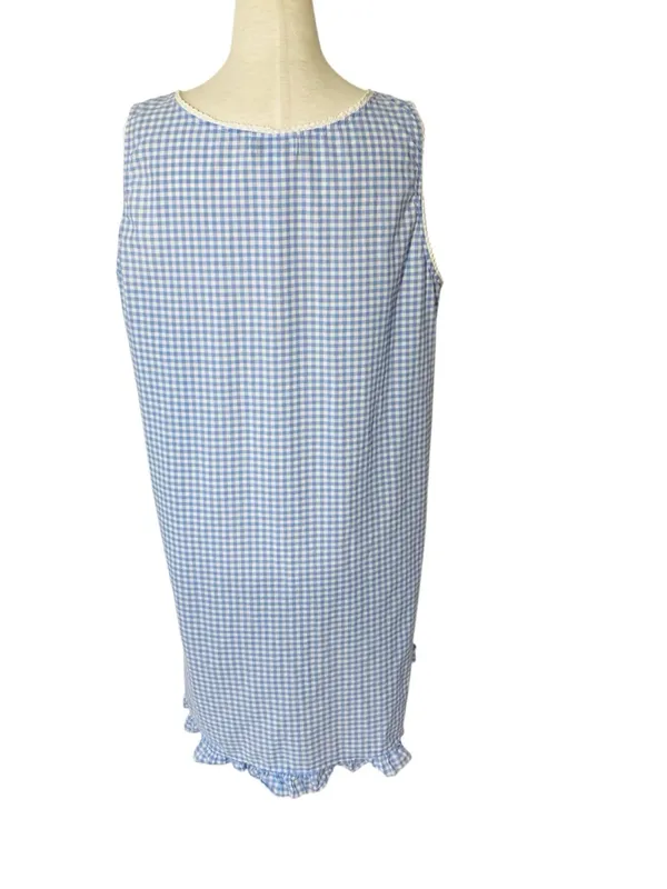 VINTAGE MISS ELAINE Gingham Nightgown - Image 5