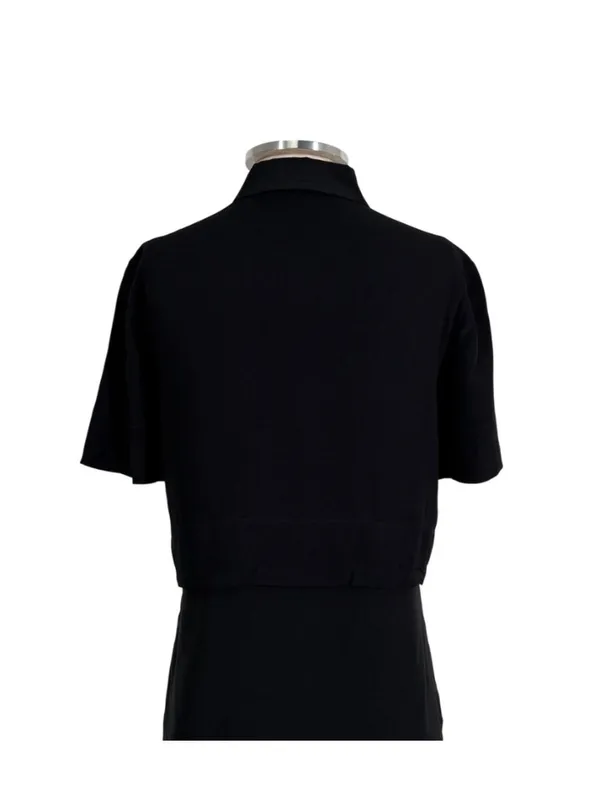 T by Alexander Wang Silk Short Sleeve Top Black Size XS - Image 7