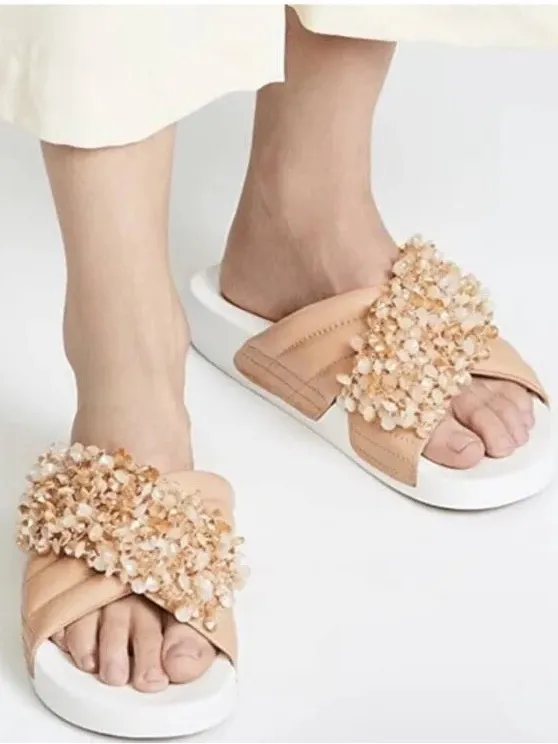 Women’s Tory Burch Logan Embellished Slide Sandal - Image 2