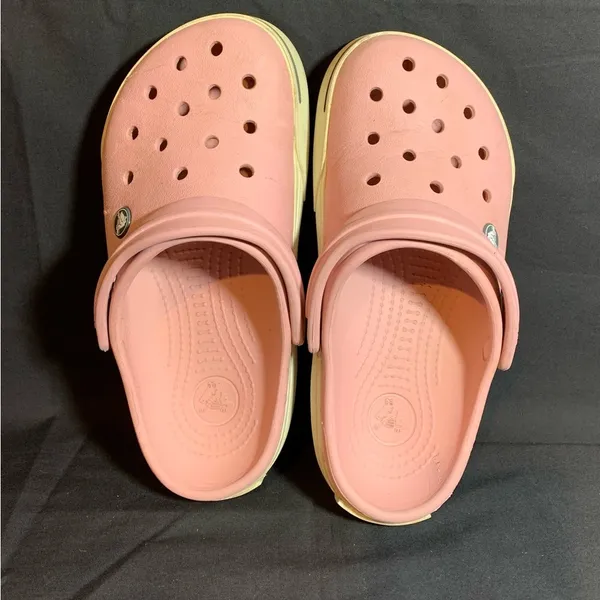 Crocs Crocband II Women 7 Men 5 Light Petal Pink Graphite Clog Slip On Shoe - Image 5