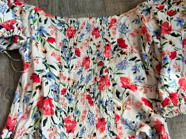ASTR the Label Hook & Eye Square Neck Top in Red Multi - Image 16