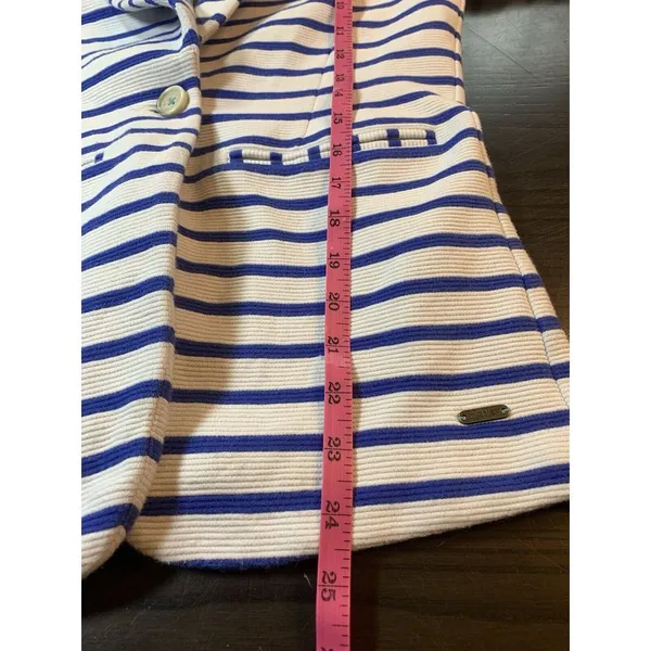 Hatley Nautical‎ Striped Jacket Blazer Womens Small Stretch Preppy Country Club - Image 11