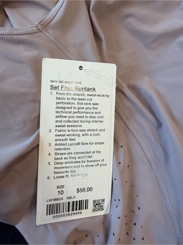 Nwt Lululemon Set Free Run Tank Size 10 - Image 6