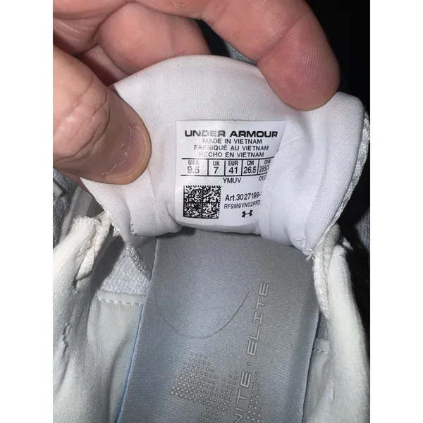 Under Armour Infinite Elite‎ Women's Size 9.5 US 3027199-100 White Gray Shoes - Image 4