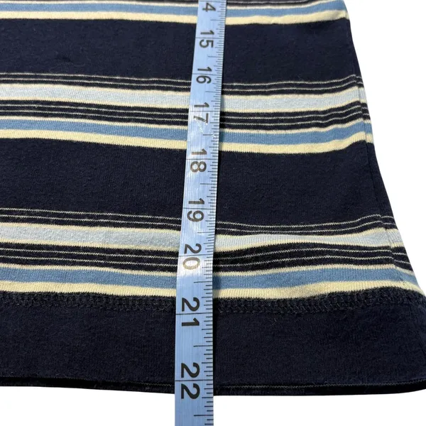 Vintage LRL Lauren Jeans Co Ralph Lauren Striped Lace Up 3/4 Sleeve Top Women S‎ - Image 8