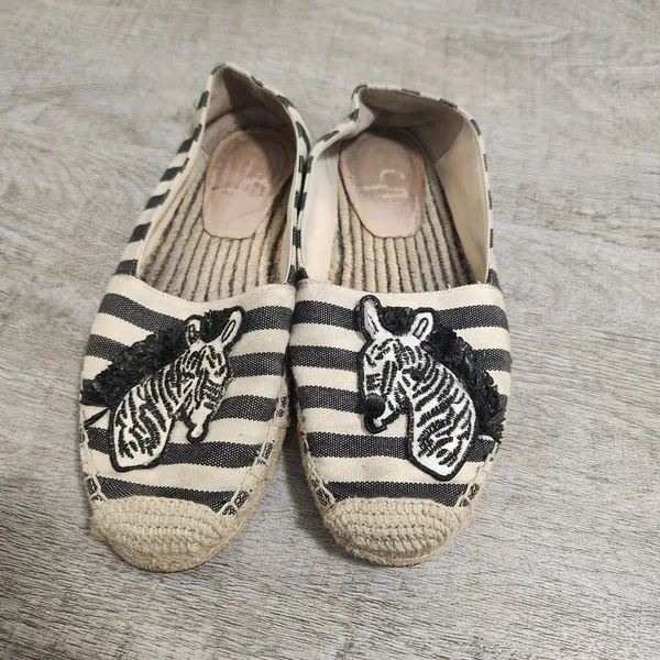 Kate Spade New York Garden Zebra Canvas Espadrille Size 5.5 - Image 2