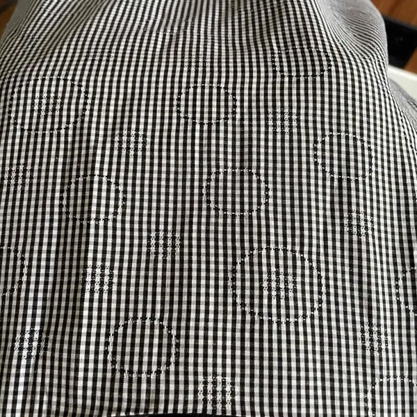 Handmade Womens Gingham Embroidery Puff Sleeve Dress Size M‎ - Image 3