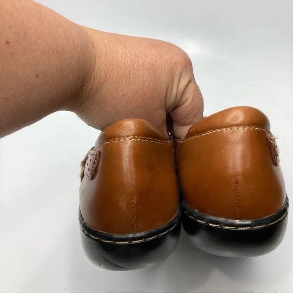 Clarks Ashland spin Q‎ loafers brown leather size 9 - Image 5