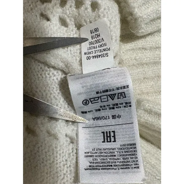 Gap Ivory Frost/Cream Pointelle Crew Sweater - Image 7