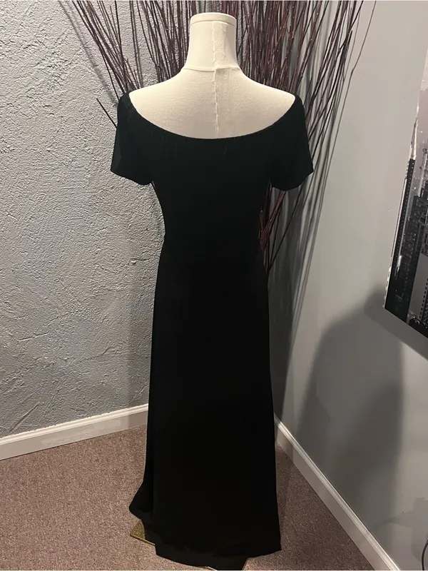 🌸Ve Us Black Off The Shoulder Double Slit Maxi Dress Size Large🌸 - Image 5
