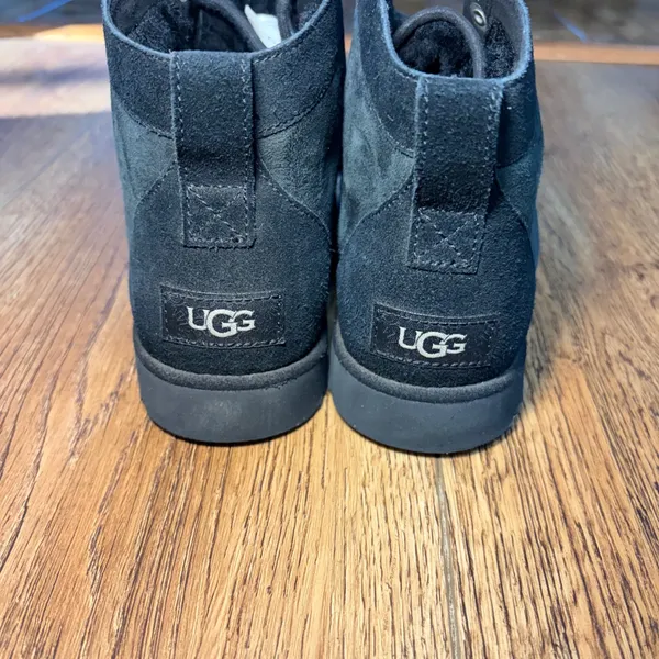 UGG Bethany Boots Womens 8‎ Black Suede Lace Up Sheepskin Booties 1012532 - Image 5