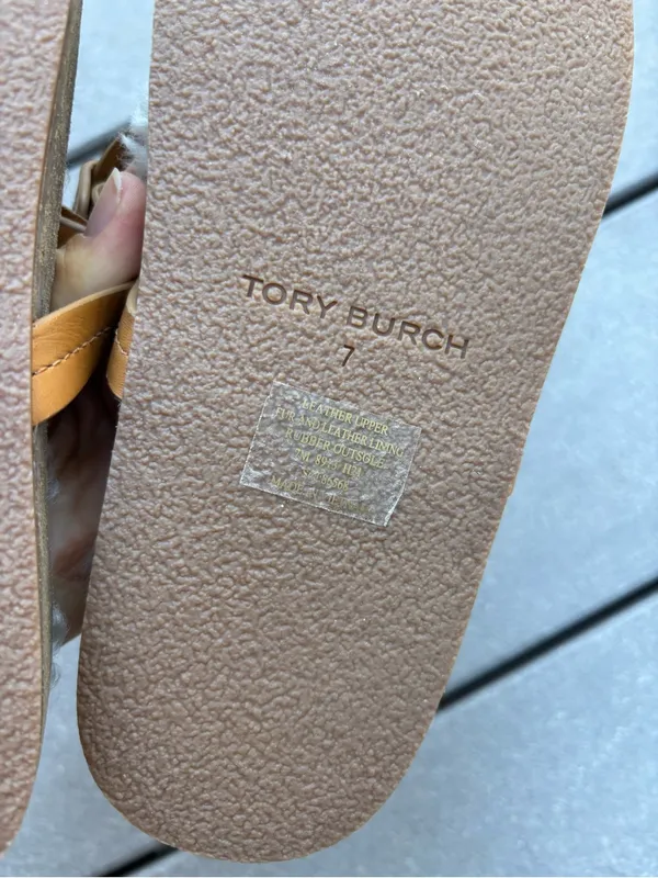 NWOT Tory Burch Miller Cloud Sandal Cork Shearling Caramel Neutral 7 - Image 7