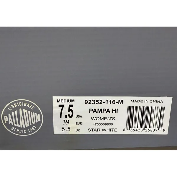 Palladium Pampa Hi Women’s Canvas Boots White Size 7.5M 92352-116-M - Image 15