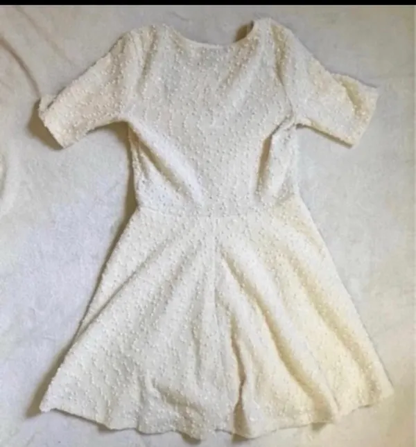 Forever 21 NWT Cream beaded dress sz M - Image 6
