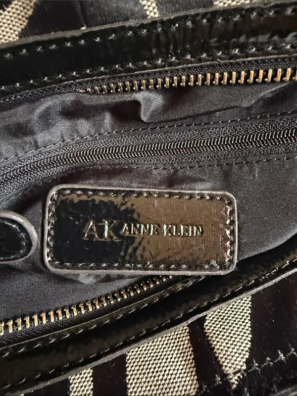 Anne Klein Black and Cream Zebra-Print Tote NWT - Image 7