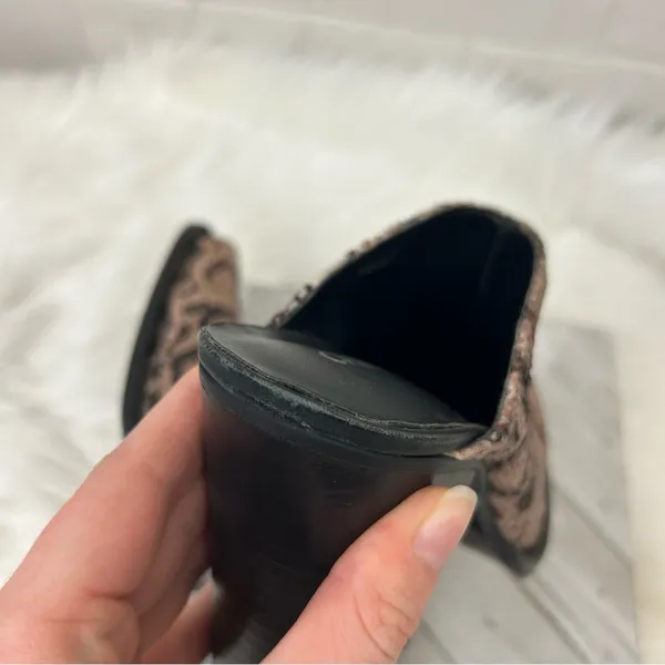 Chinese Laundry Animal Print Faux Snakeskin Heeled Mule Booties Size 7.5 - Image 14